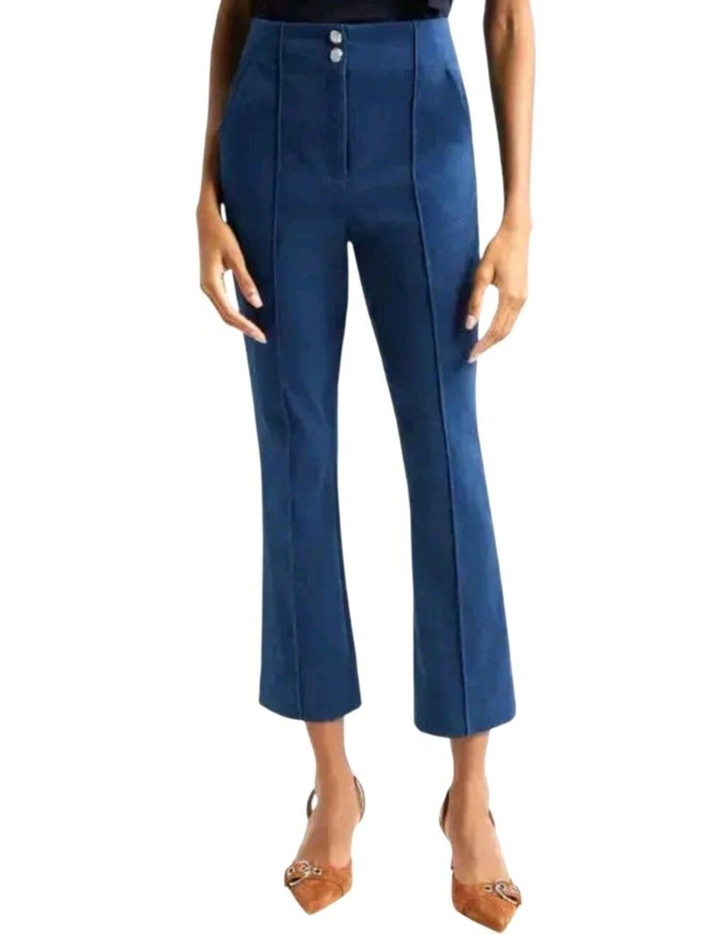 Veronica Beard Womens Jeans Size 4 Moody Blue Kean Split Side Ankle Pant New
